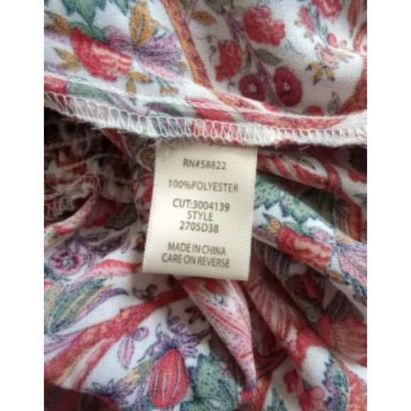 Max Studio Womens Size Medium Floral Boho Blouse - NWT - Picture 7 of 8